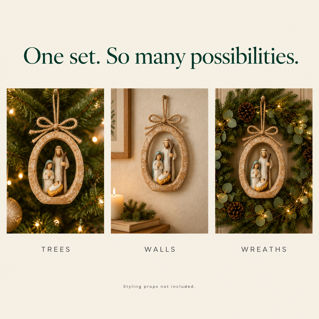 Holy Family Oval Nativity Hanging Ornament — possibilities