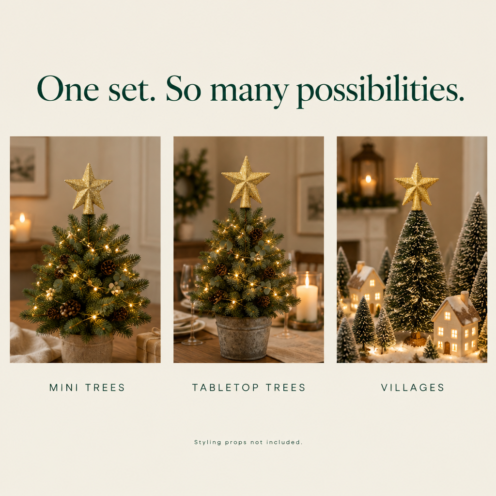 Mini Gold Glitter Star Tree Topper – 2.36 in — possibilities