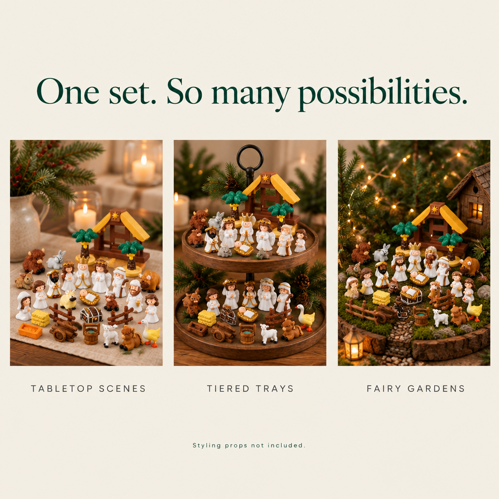 Mini Resin Nativity Figurine Set — possibilities