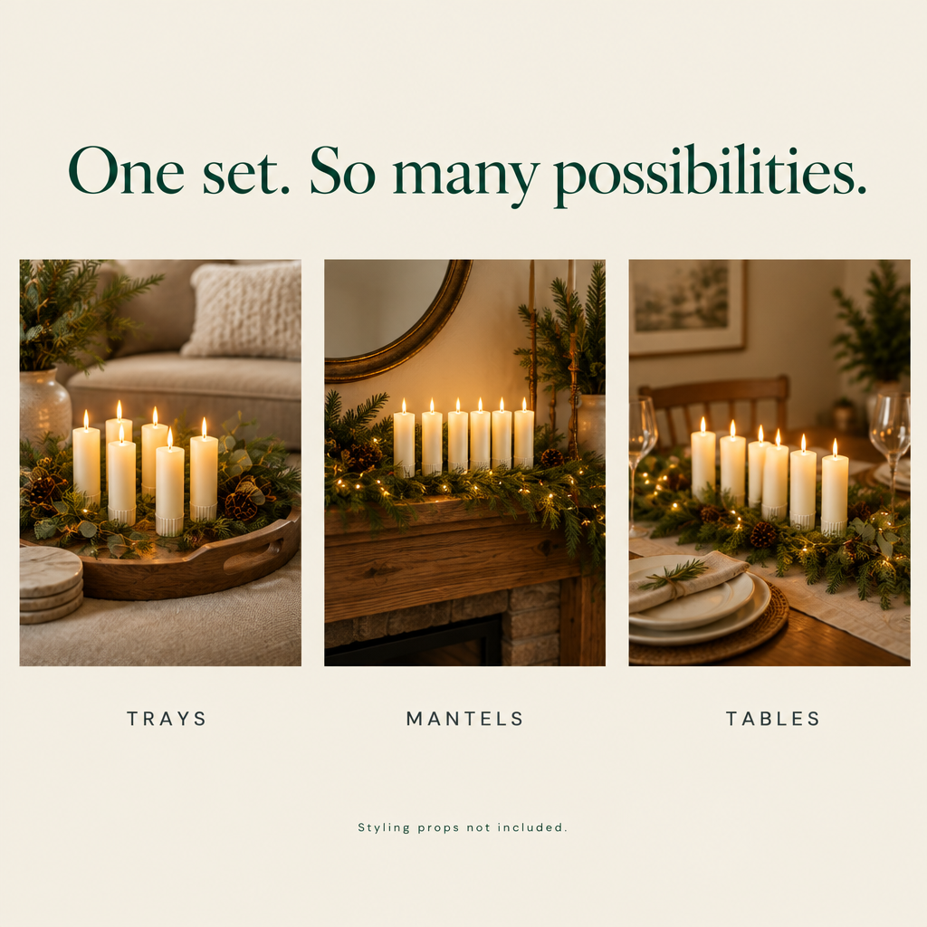Short Real Wax LED Taper Candles with Remote – 6 Pack, 6 in — possibilities