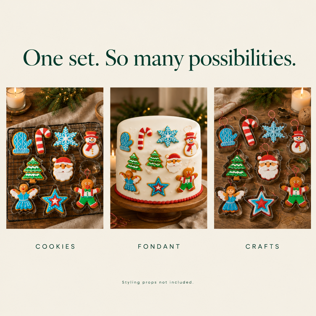 Stainless Steel Christmas Cookie Cutters – 9 Pack — possibilities