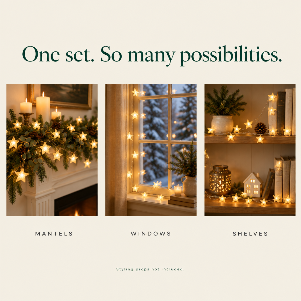 Star String Lights – 10 ft, 20 LEDs — possibilities