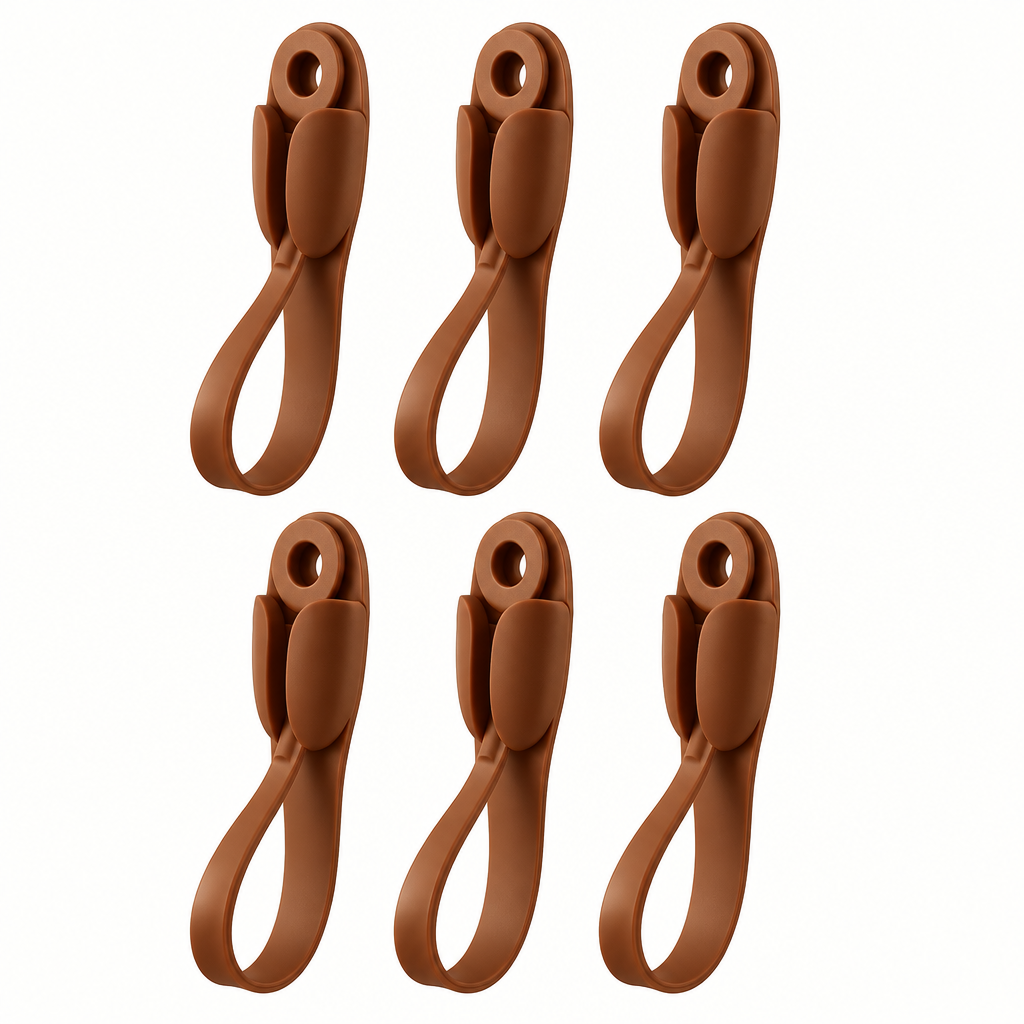 Brown Christmas Garland Hangers – 6 Pack