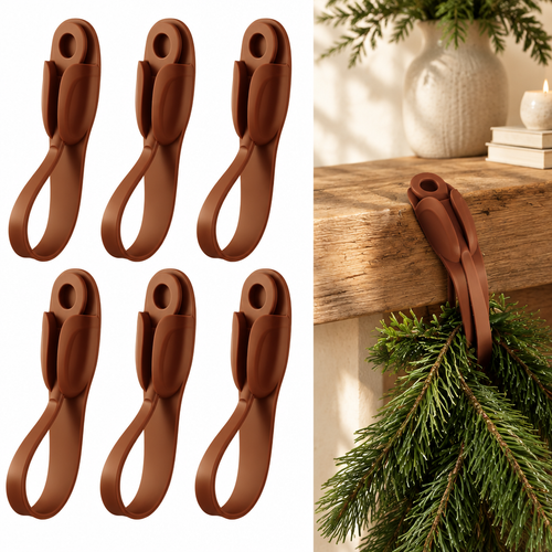 Brown Christmas Garland Hangers – 6 Pack