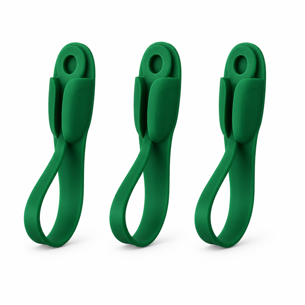 Green Silicone Christmas Garland Hangers – 12 Pack