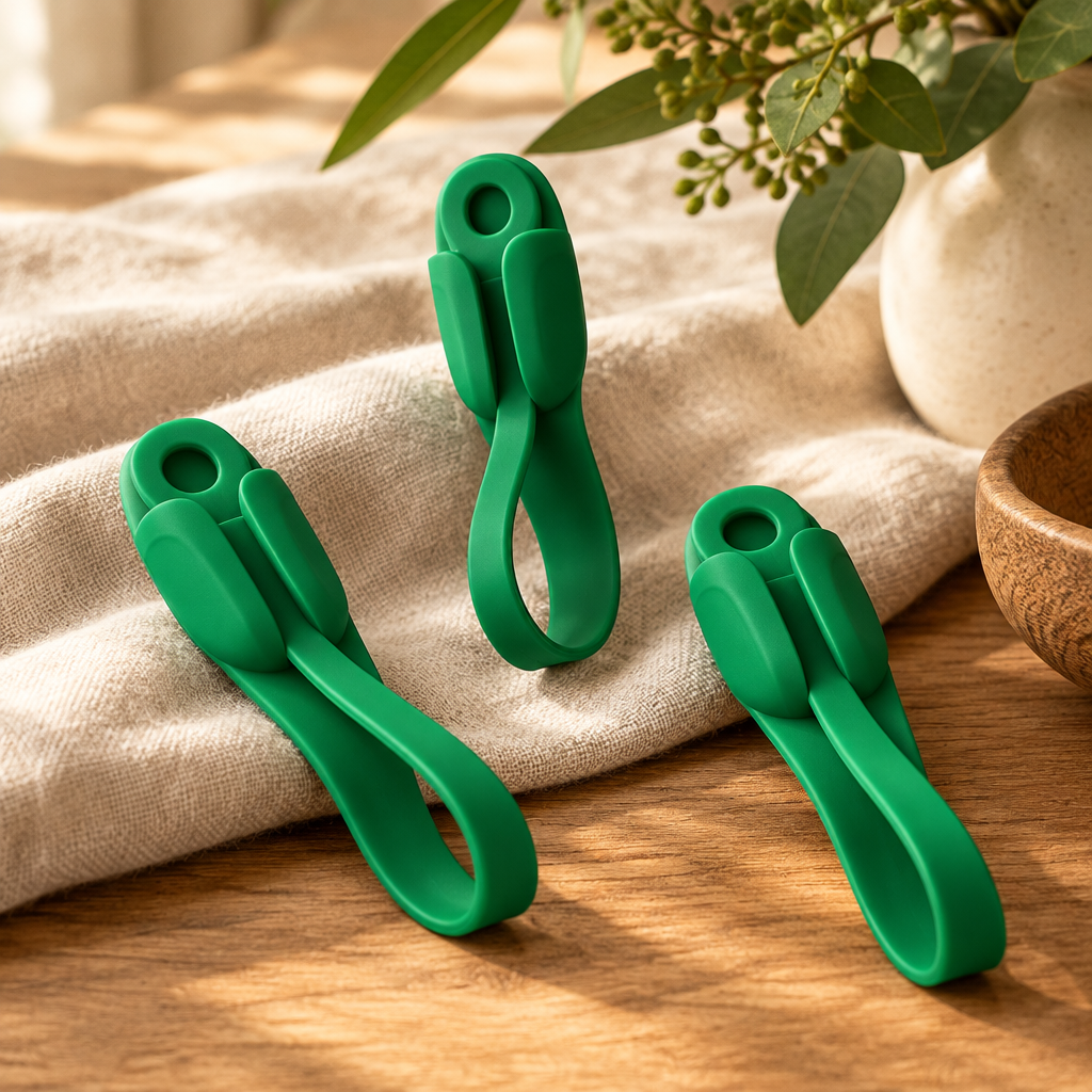 Green Silicone Christmas Garland Hangers – 12 Pack