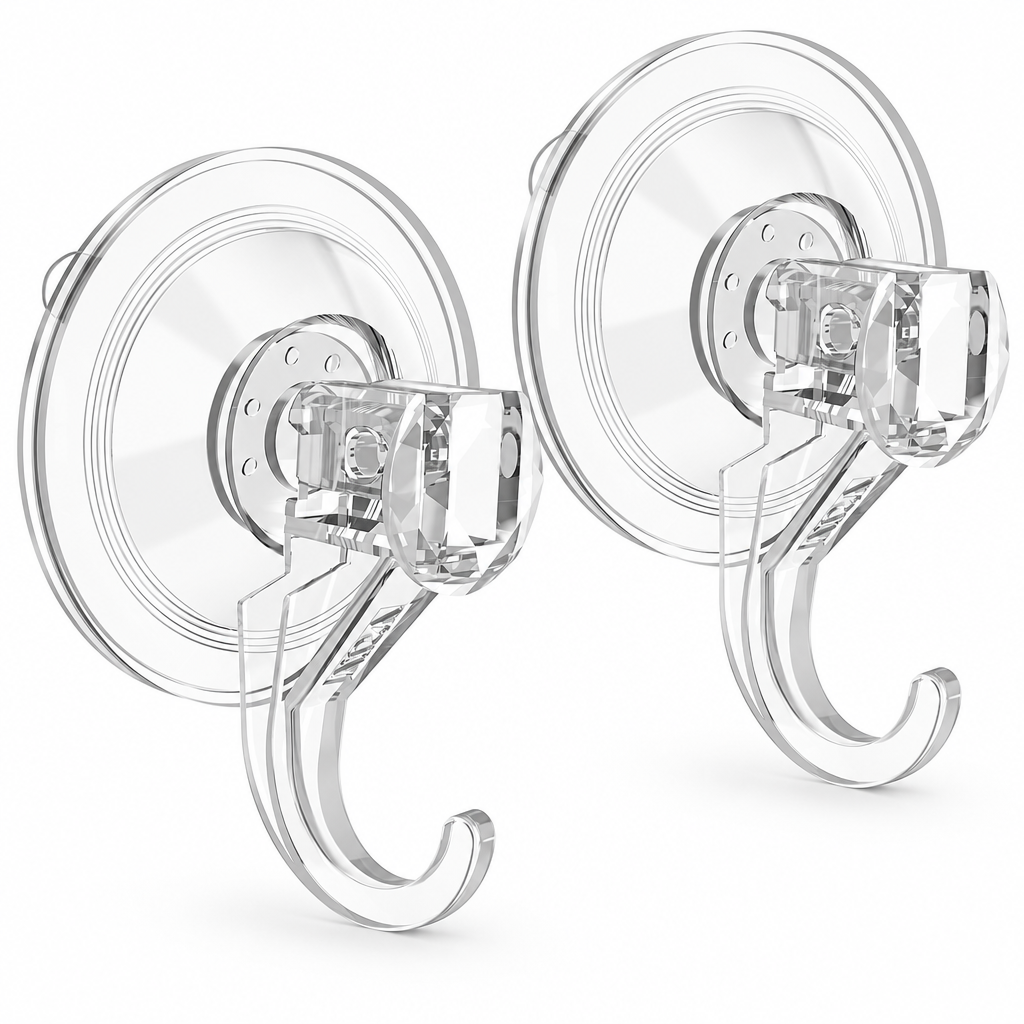 Clear Suction Cup Wreath Hangers – 2 Pack