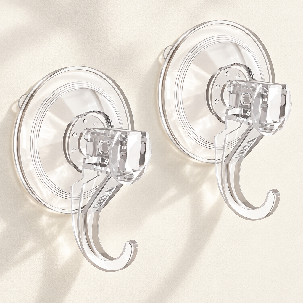Clear Suction Cup Wreath Hangers – 2 Pack