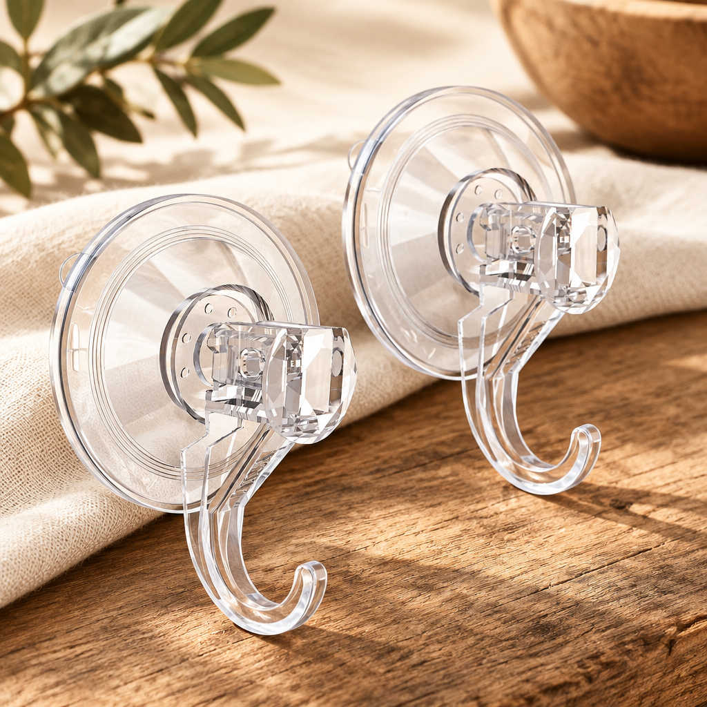Clear Suction Cup Wreath Hangers – 2 Pack