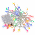 Multicolor Battery Christmas Lights – 13 ft, 40 LEDs — product
