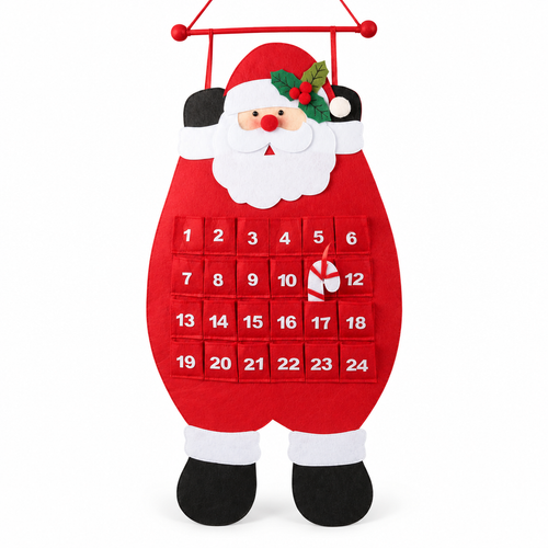 3D Felt Santa Hanging Advent Calendar — product