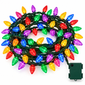 Multicolor Faceted Bulb String Lights – 18 ft, 50 LEDs — product