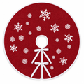 Red Burlap Snowflake Tree Skirt – 30 in — product