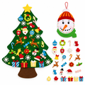 Felt Christmas Tree with 33 Ornaments & Snowman Advent Calendar — product