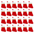 Mini Red Felt Stockings with Gold Trim – 24 Pack — product
