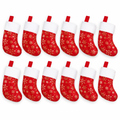 Red Snowflake Mini Stockings – 12 Pack, 8 in — product
