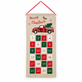 Burlap Red Truck Advent Calendar – 24 Pockets — product