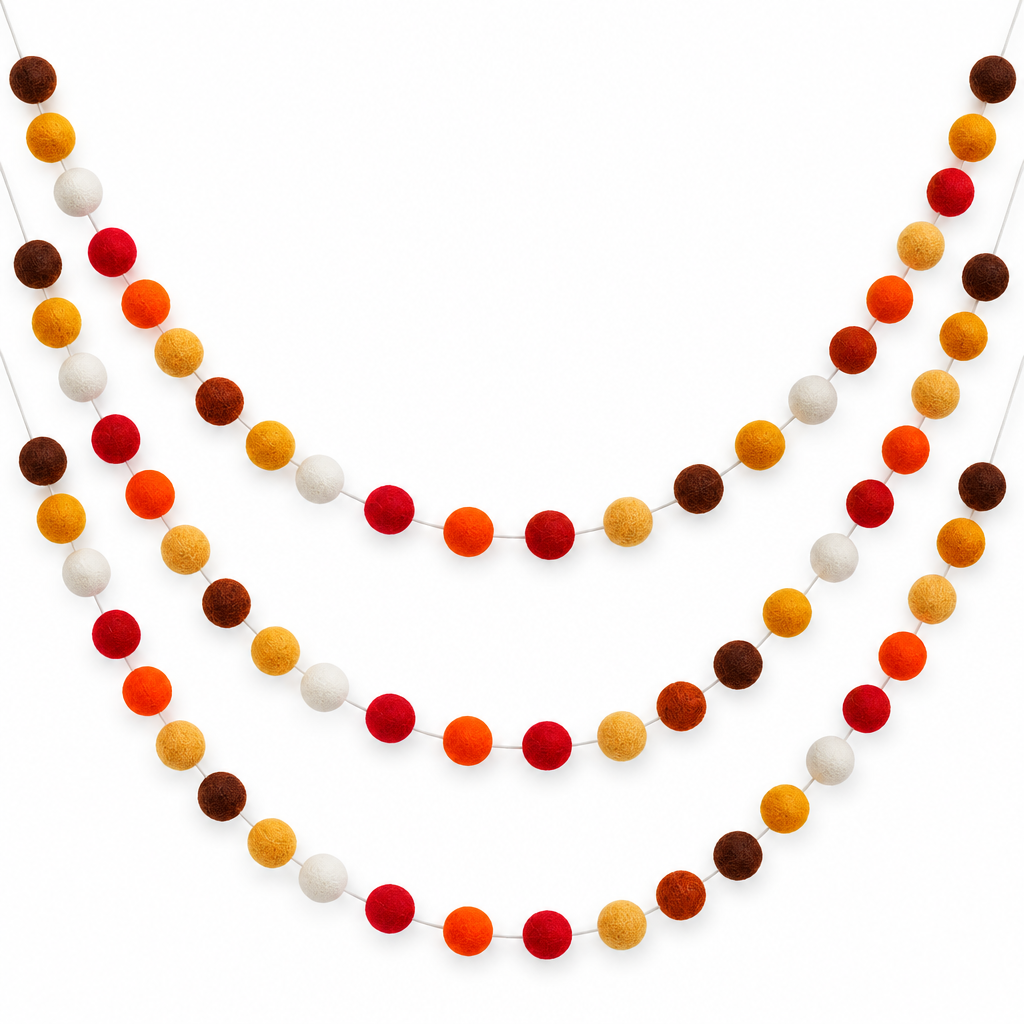 Felt Pom Pom Garland – 3 Pack, 6.5 ft — product
