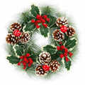 Rustic Pine, Berry & Pine Cone Wreath – 12 in — product