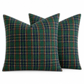 Green Tartan Christmas Pillow Covers – 2 Pack — product