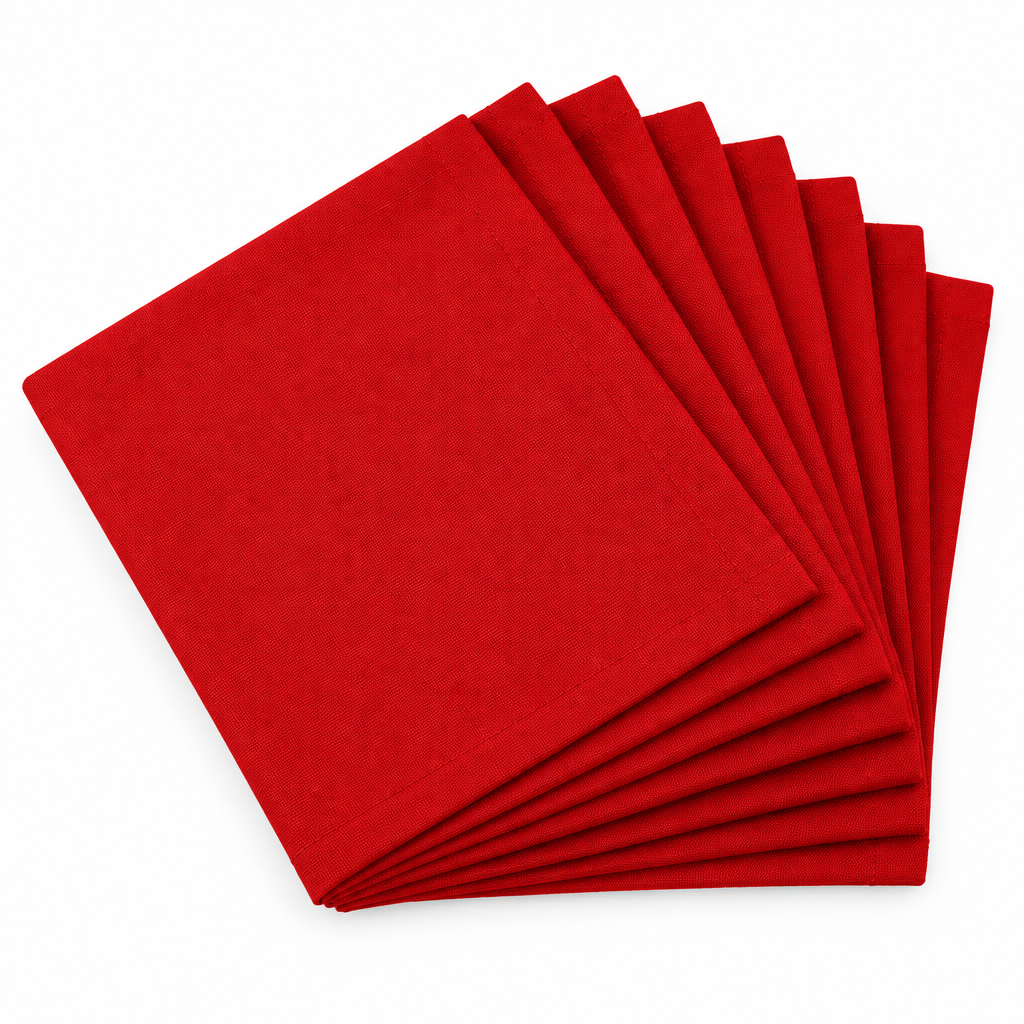 Red Cloth Napkins – 8 Pack, 17 × 17 in — product