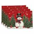 Snowman & Cardinal Christmas Placemats – 4 Pack — product