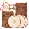 Natural Wood Slices with Bark – 30 Pack, 3.5–4 in — product