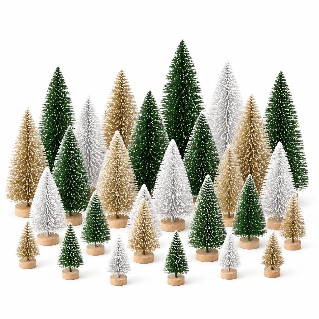 Mini Bottle Brush Trees – 29 Pieces, 5 Sizes — product