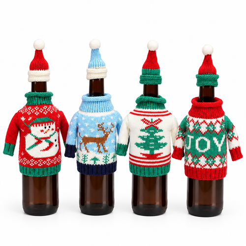 Christmas Bottle Sweaters & Hats – 4 Sets — product