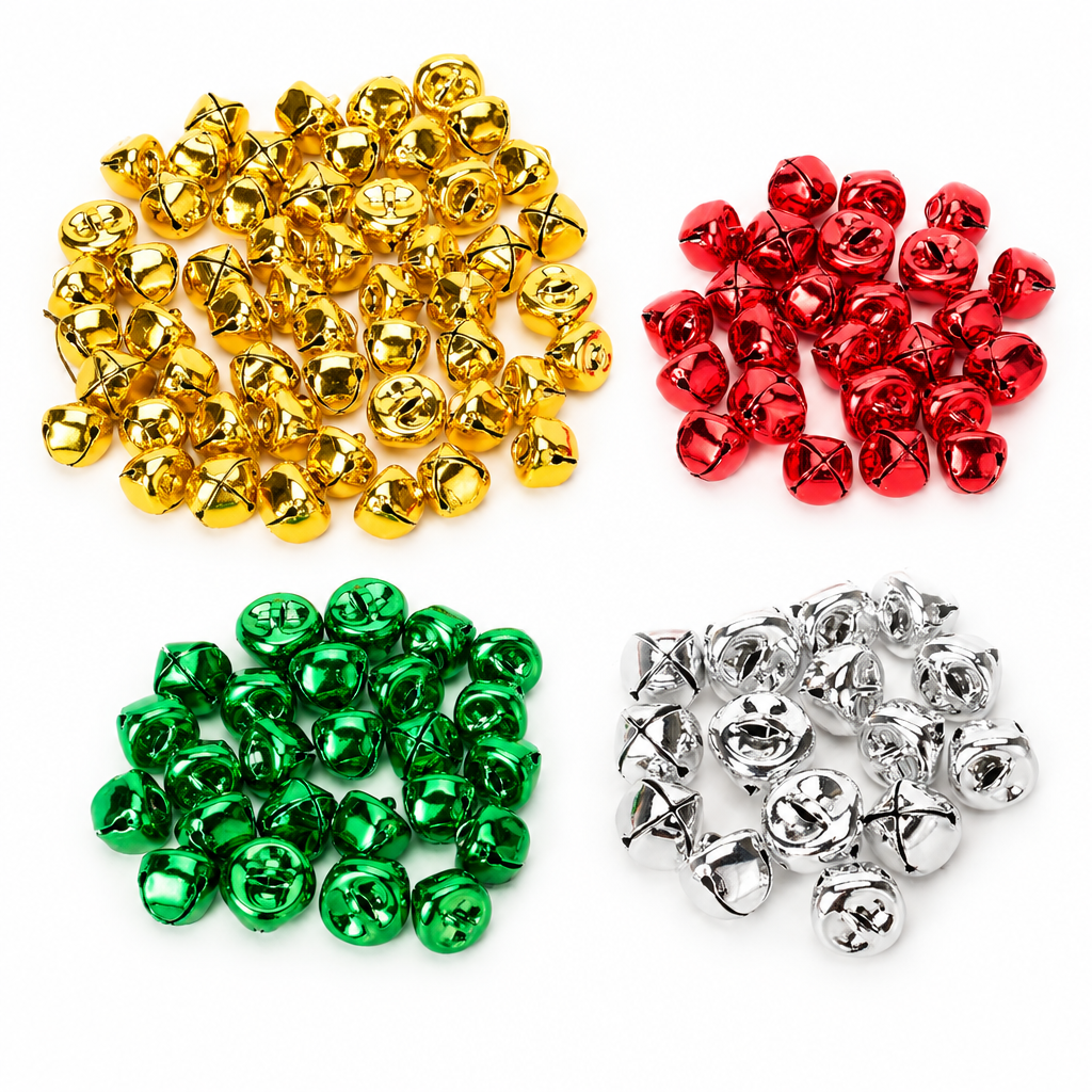 Colorful 1-Inch Jingle Bells – 100 Pack — product