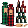 Buffalo Plaid Bottle Gift Bags & Tags – 12 Pack — product