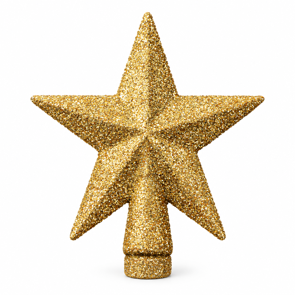 Mini Gold Glitter Star Tree Topper – 2.36 in — product