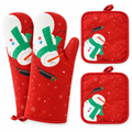 Christmas Oven Mitts & Pot Holders – 4 Piece Set — product