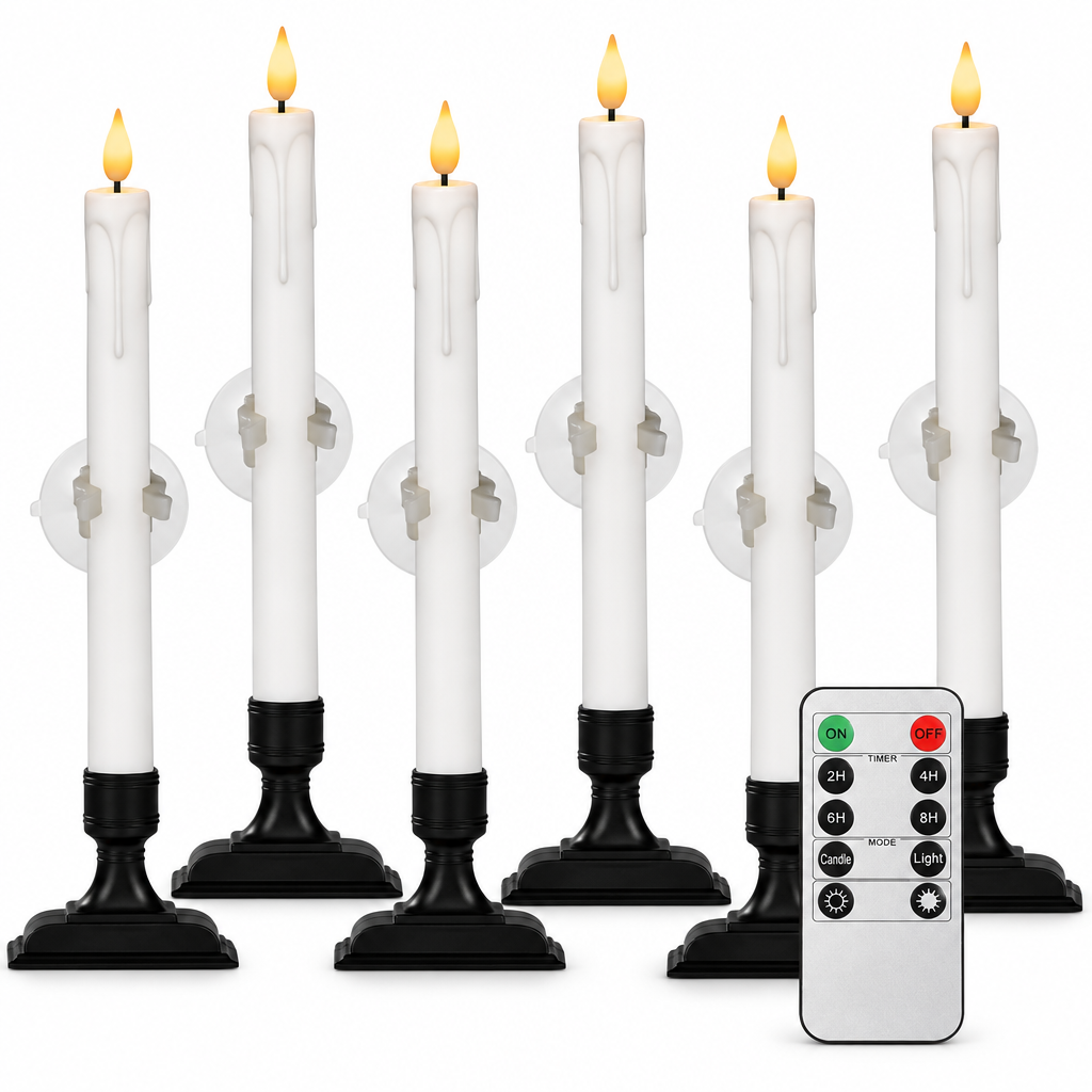 Window Candles with Holders & Remote – 6 Pack — product