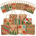 Christmas Kraft Paper Gift Bags – 24 Pack — product