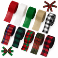 Christmas Burlap Ribbon Assortment – 10 Rolls, 50 Yards — product