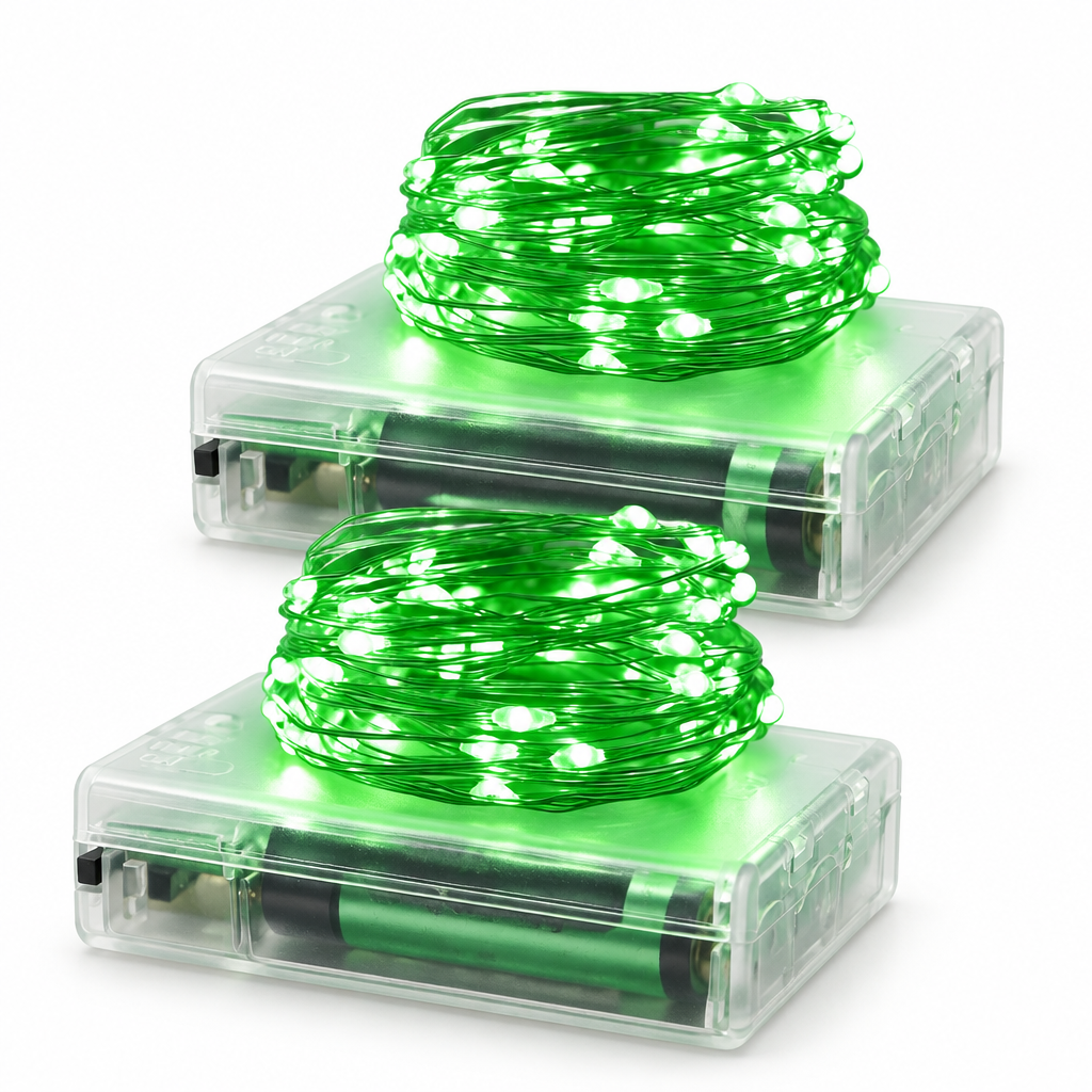 Green Battery Fairy Lights – 2 Pack, 16.5 ft, 50 LEDs — product