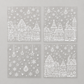 White Christmas Village Window Cling Set — product