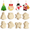 Unfinished Wooden Christmas Ornaments – 80 Pack — product