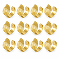 Gold Laurel Leaf Napkin Rings – 12 Pack — product