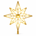 Lighted Gold Glitter Star Tree Topper – 12 in — product