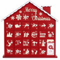 Red Wooden House Advent Calendar – 25 Drawers — product