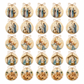 Vintage Star Nativity Wooden Ornaments – 24 Pack — product