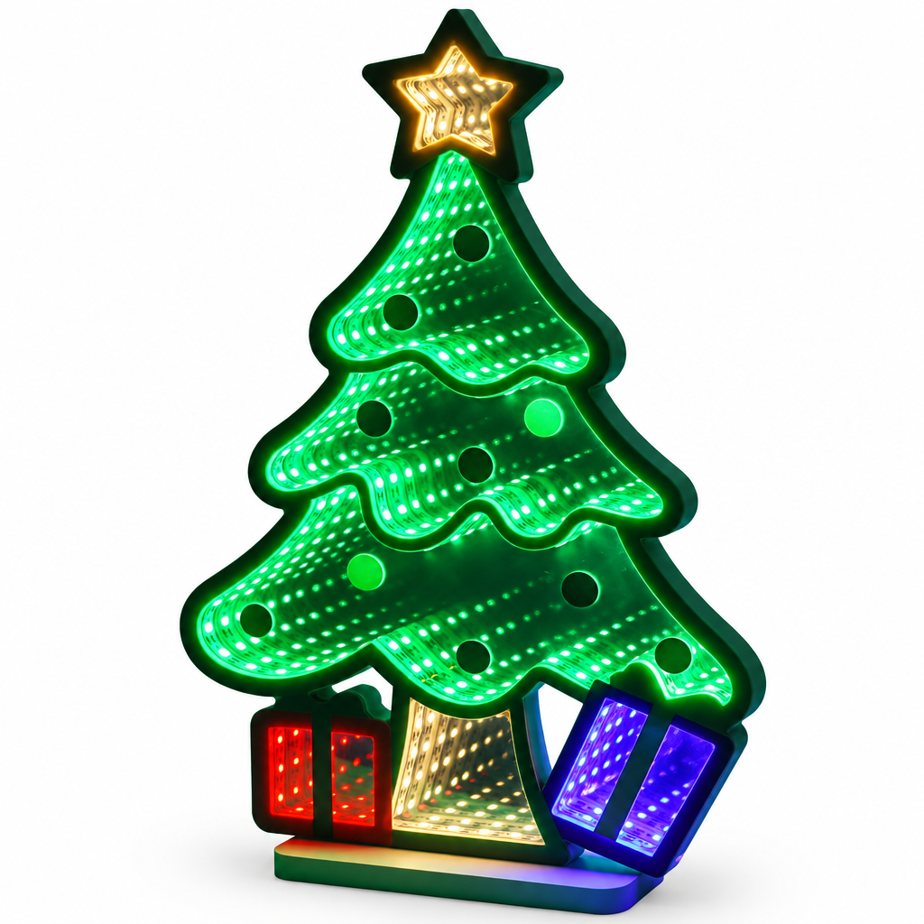Christmas Tree Infinity Mirror Light — product