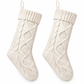 Cable Knit Christmas Stockings – 2 Pack, 18 in — product