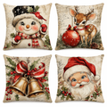 Vintage Snowman Christmas Pillow Covers – 4 Pack, 18 × 18 — product