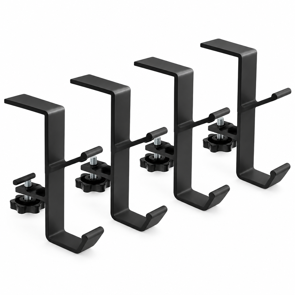 Black Metal Stocking & Garland Holders – 4 Pack — product