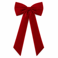 Large Red Velvet Tree Topper Bow – 15 × 30 in — product