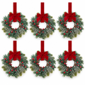 Frosted Pine Cabinet Wreaths – 6 Pack, 9 in — product