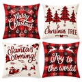 Red & Black Buffalo Check Pillow Covers – Set of 4, 18 × 18 in — product